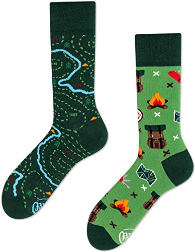 Many Mornings Unisex The MAP Mismatched Socken, Multicolor, 35-38 von Many Mornings