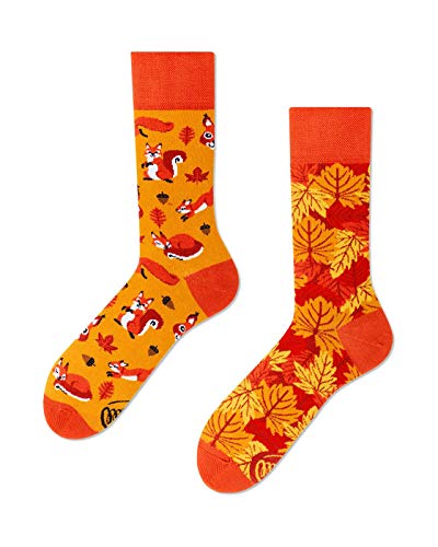 Many Mornings Unisex The Squirrels Mismatched Socken, Multi-Color, 35-38 von Many Mornings