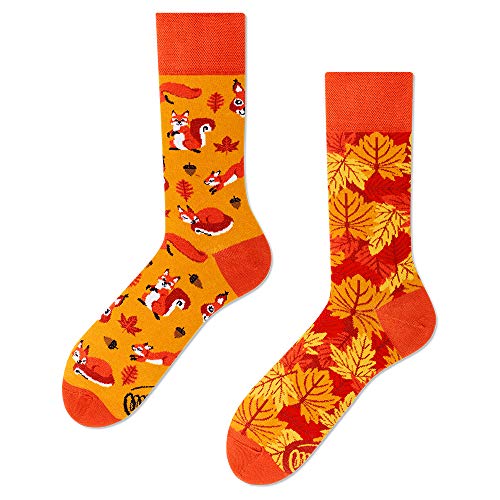 Many Mornings Unisex The Squirrels Mismatched Socken, Multicolor, 39-42 von Many Mornings