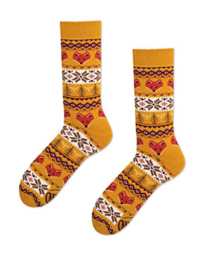 Many Mornings - Verrückte Socken - Warm Fox - Fuchs - warme Wintersocken (43-46) von Many Mornings