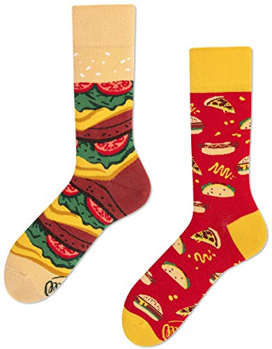 Many Mornings unisex Socken Fast Foot – Burger Pizza (43-46 TU) von Many Mornings