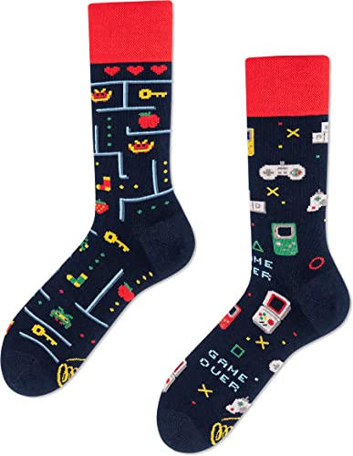 Many Mornings Unisex Game Over Mismatched Socken, Multicolor, 43-46 von Many Mornings