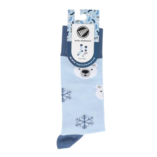 Many Mornings unisex Socken Polar Bear, Blau, 43-46 von Many Mornings