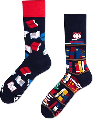 Many Mornings Unisex The Book Story Mismatched Socken, Multi-Color, 43-46 von UPMSX