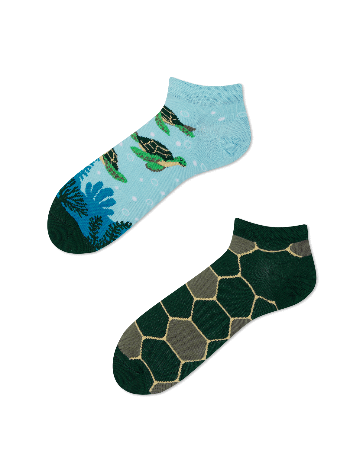 Sneakersocken mit Schildkröte - Turtle Time Low von Many Mornings