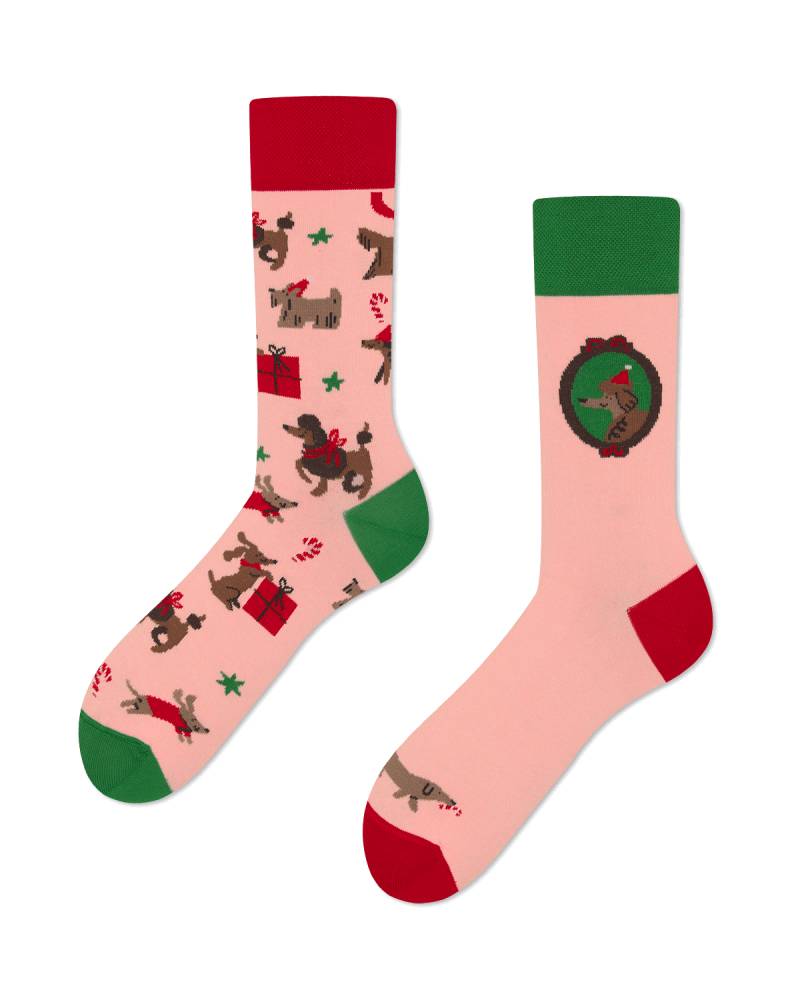 Socken mit Weihnachts-Hunden - Winter Woofs von Many Mornings
