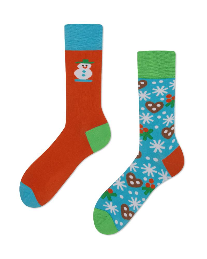 Socken mit einem Schneemann - Snow Much Fun von Many Mornings