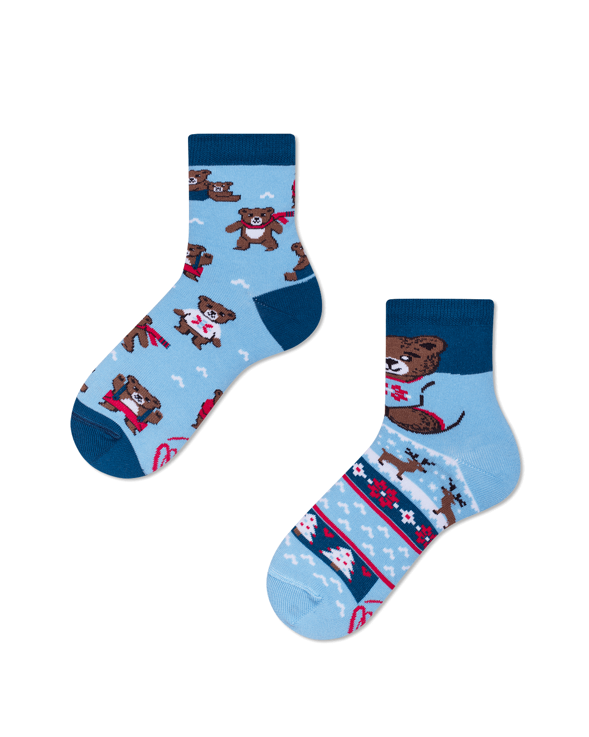 Teddybär Winter Socken - Winter Teddy Kids von Many Mornings
