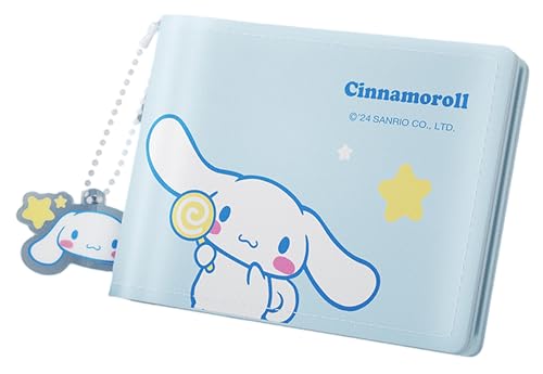 Many Rainbows Cinnamoroll Kartenhalter Tasche Wallet Organizer mit Charm-Anhänger – 6 Kartenfächer, Blau, Kompakt von Many Rainbows