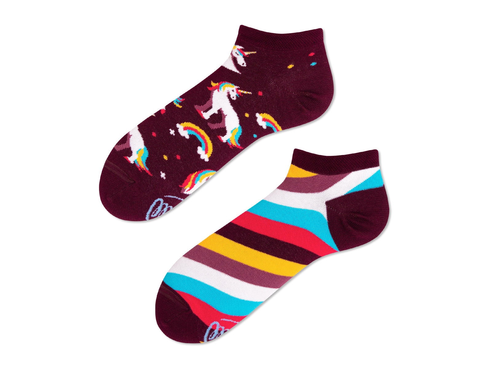 Einhorn Sneaker Socken Von Many Mornings, Herren Und Damen Socken, Bunte Lustige Mismatched Geschenk Frau & Mann von ManyMornings