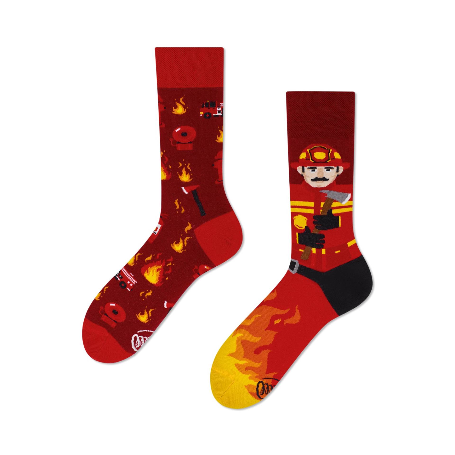 Feuerwehr Socken Von Many Mornings, Herren Und Damen Socken, Bunte Lustige Mismatched Geschenk Frau & Mann von ManyMornings