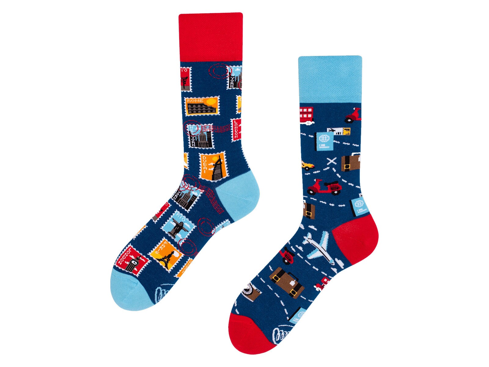 Reise Socken Von Many Mornings, Herren Und Damen Socken, Bunte Lustige Mismatched Geschenk Frau & Mann von ManyMornings
