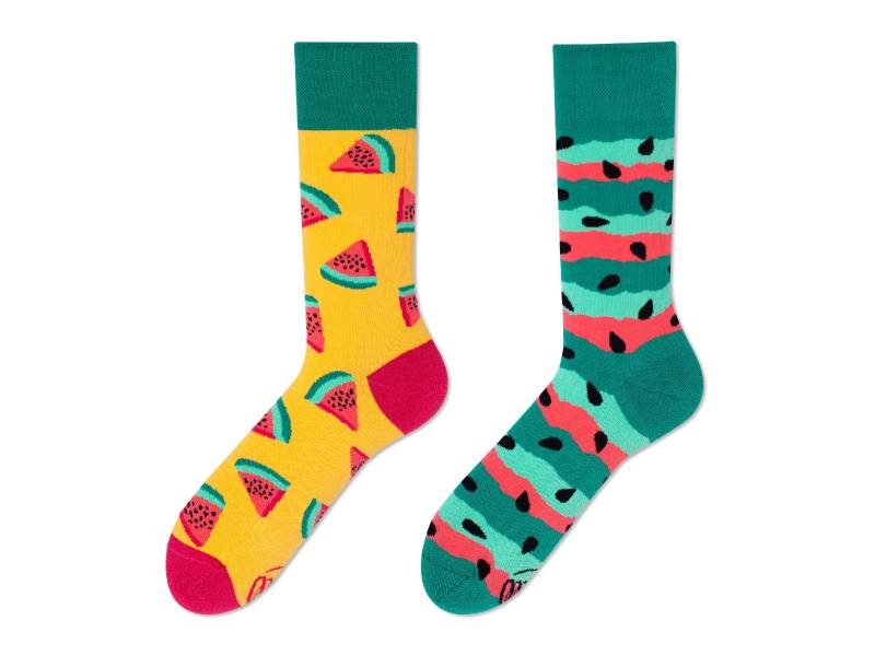 Wassermelonen Socken Von Many Mornings, Herren Und Damen Socken, Bunte Lustige Mismatched Geschenk Frau & Mann von ManyMornings