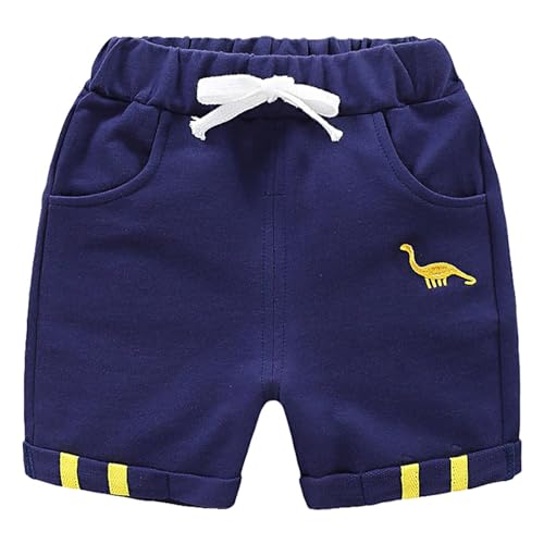 Manyakai Jungen Shorts Baby Sommershorts Freizeit Shorts Bermudas Shorts Kurze Hose Weich Baumwolle Sommerhose Sommer Kleidung Kleinkind Outfit Navy Blau 86-92 von Manyakai