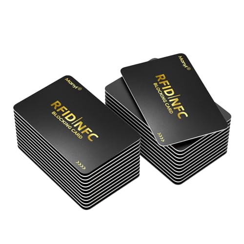 RFID Blocking Card for Wallets, Contactless NFC Credit Card ID Protection Safe Bank Cards Passport Entire Wallet Wallet Shield Protector Blocker Guard Pack of 24, Schwarz, 24Pack, Modisch RFID Blocking Card for Wallets, Contactless NFC Credit Card ID Protection Safe Bank Cards Passport Entire Wallet Wallet Shield Protector Blocker Guard Pack of 24, Schwarz, 24Pack, Modisch von Manyi