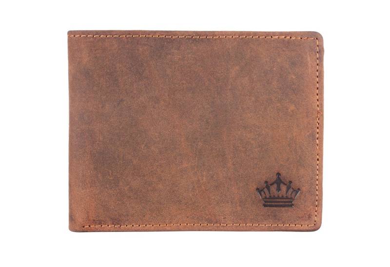 Manza Geldbörse Geldbörse Herren Echtes Leder Querformat Börse Portemonnaie RFID, Extra Dünn, Hochwertiges Leder von Manza