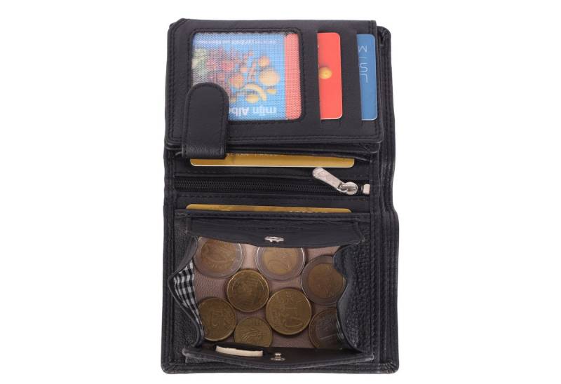 Manza Geldbörse Geldbörse Herren Großes Münzfach Portemonnaie Echt Leder RFID, XXL- Münzfach, Hochwertiges Leder von Manza