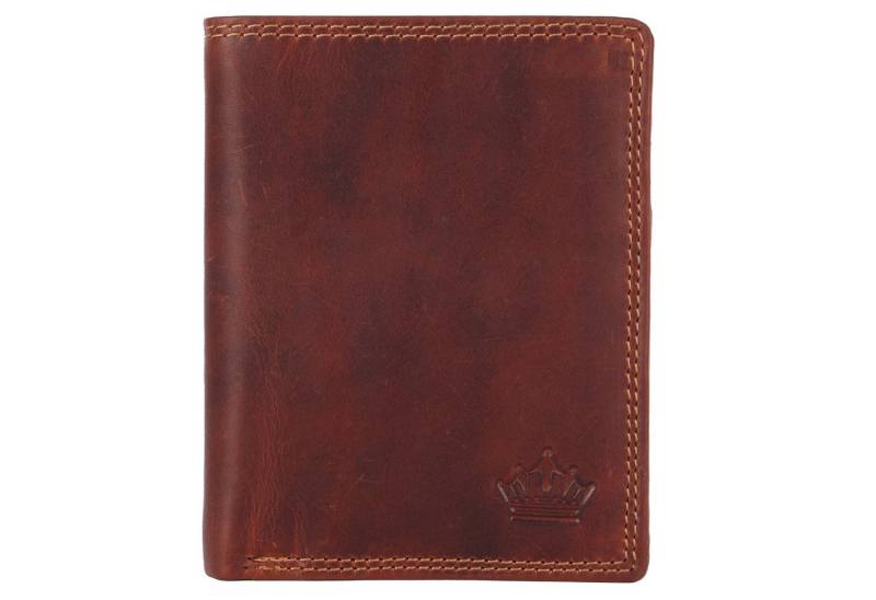 Manza Geldbörse Geldbörse Herren Hochformat Portemonnaie Echtes Leder RFID Börse, Reißverschluss Münzfach - Außen, Rindleder mit viele viele Fächer von Manza