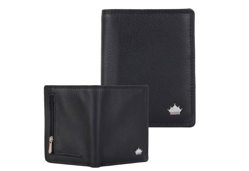 Manza Geldbörse Geldbörse Herren Hochformat Portemonnaie Echtes Leder RFID Börse, Reißverschluss Münzfach - Außen, Rindleder mit viele viele Fächer von Manza