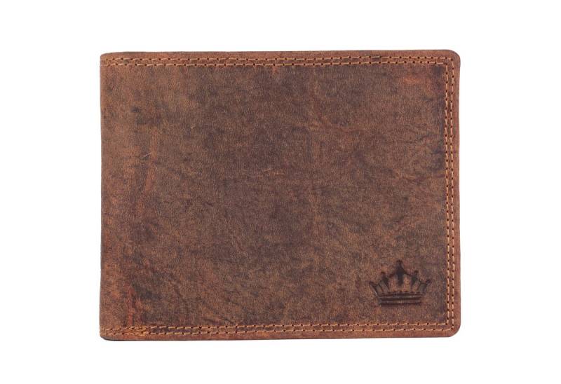 Manza Mini Geldbörse Geldbörse Herren Querformat Portemonnaie Echtes Leder RFID Schutz, Hochwertiges Nappa Leder, Viele Fächer, RFID- Schutz, Signaturprägung von Manza