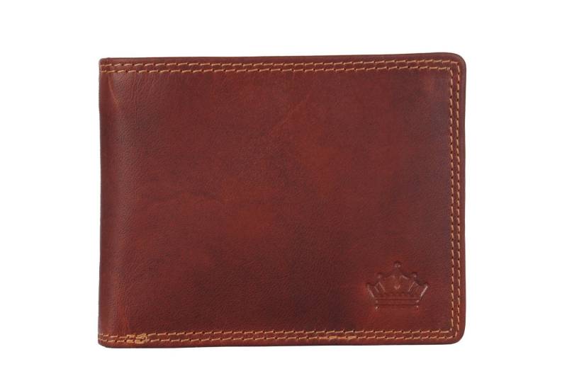 Manza Mini Geldbörse Geldbörse Herren Querformat Portemonnaie Echtes Leder RFID Schutz, Hochwertiges Nappa Leder, Viele Fächer, RFID- Schutz, Signaturprägung von Manza