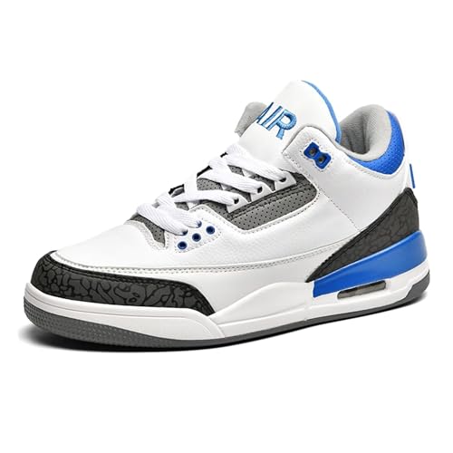 Herren Damen Basketballschuhe Mode Sport Air 3 Retro Sneaker Studenten Anti-Rutsch Jungen Mädchen mit Luftpolster Sportschuhe von Manzoor