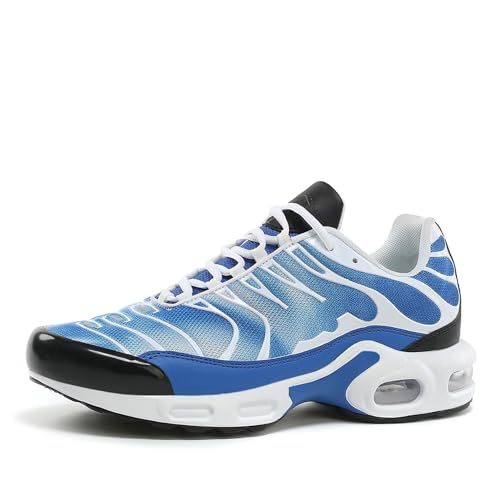 Manzoor Herren Air Schuhe Damen Jungen Laufschuhe Walkingschuhe Turnschuhe mit Luftpolster Atmungsaktiv Rutschfeste Tennisschuhe Sneaker Sportschuhe Shoes in Blau, Größe 39 EU von Manzoor