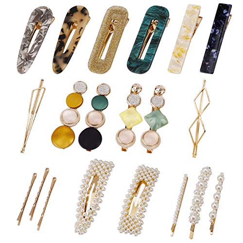 Perle Haarspange Damen, Mode Eleganz Dekorative Haarnadeln 20 PCS handgemachte Acrylharz Haarklammern, Hairpins Headwear Barrette für Frauen Mädchen Kinder Hochzeit Haarschmuck Geschenke von MaoXinTek