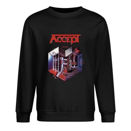 Accept Metal Heart UDO Long Sleeve Crewneck 100% Cotton Pullover Unisex Sweatshirts Black L von Maodisen