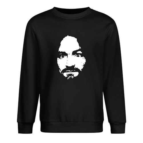 Charles Manson Men's Long Sleeve Crewneck 100% Cotton Pullover Unisex Sweatshirts Black XL Charles Manson Men's Long Sleeve Crewneck 100% Cotton Pullover Unisex Sweatshirts Black XL von Maodisen