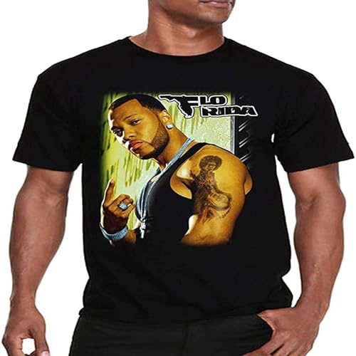 Flo Rida Rapper Music Florida Unisex 100% Cotton Short-Sleeve T-Shirts Black M von Maodisen