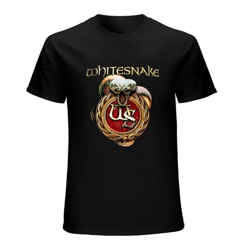 Maodisen Whitesnake Men's Sports Cotton Short-Sleeved T-Shirts Black XXL Maodisen Whitesnake Men's Sports Cotton Short-Sleeved T-Shirts Black XXL von Maodisen