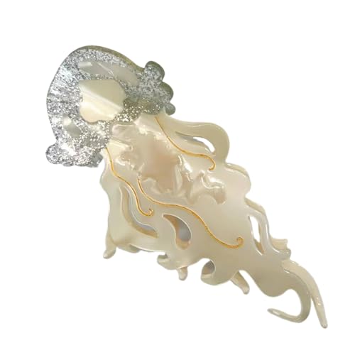 Maodom Acetat Haarklammer - Dekorative Haarklammern in Form einer Qualle - Feste Haarspangen Für Frauen Mädchen Outdoor Festival Familien Fotos von Maodom