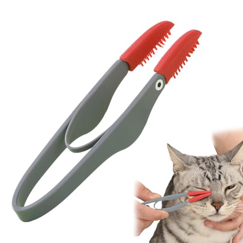 Maodom Tränenfleckenkamm - Hundegesichtskamm mit Silikonbürstenkopf und rutschfestem Griff - Flexible Haustierbürste, Mehrzweck-Hundeaugen-Popel-Entferner für Katze, Hund, Haustier von Maodom
