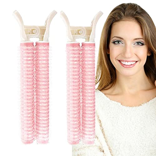 Natürliche flauschige Haarspange - 2 Stück Volumizing Roller Clips - Lockenwickler Clips Selbstgriff Haarwurzel Clip Haarpflege Zubehör für Frauen langes Haar Maodom von Maodom