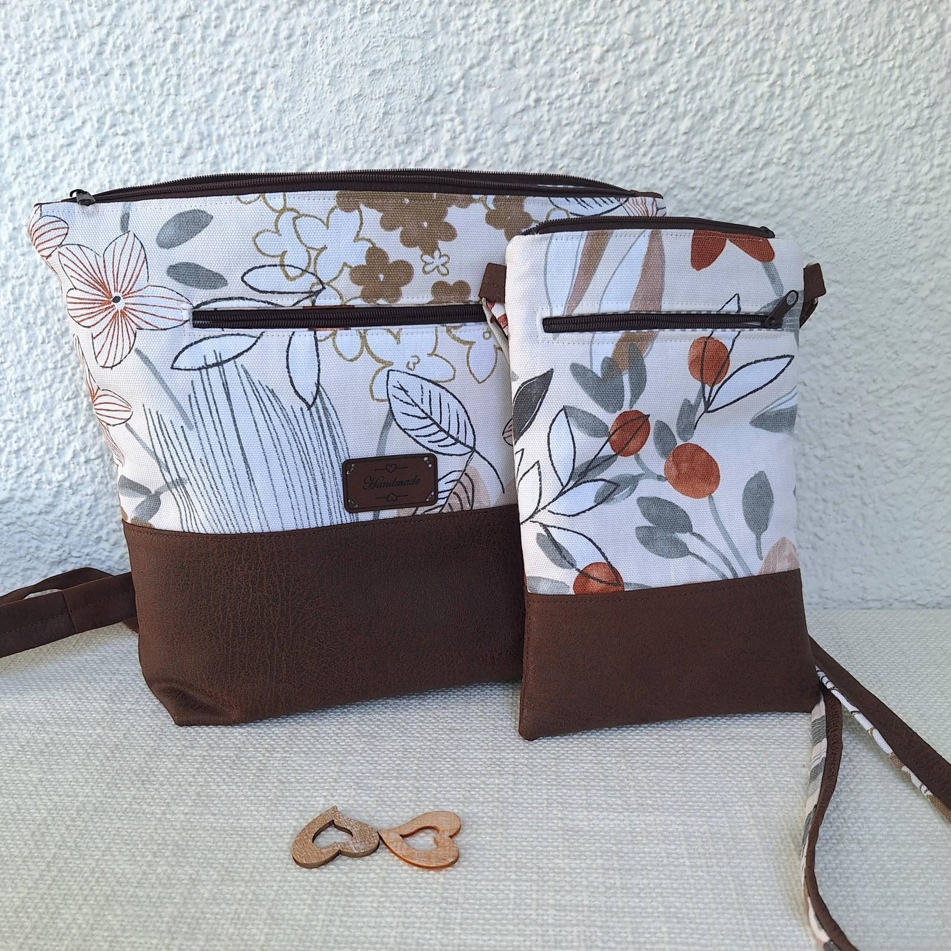 Umhängetasche Handtasche Crossover Aus Canvas Und Kunstleder von MaomaKreativdesign