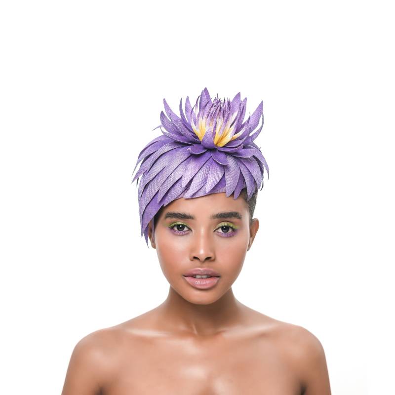 Lila Seerose Hutmacher, Violetter Lotus Kopfschmuck von Maorzabar