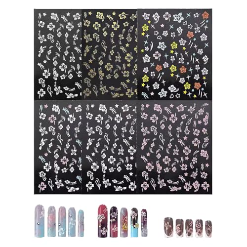 6 Blatt Blumen Nagelkunst Aufkleber Mit Pinzette Selbstklebende Nagelaufkleber Maniküre Aufkleber Blumen Nagelaufkleber 6 Blatt Blumen Nagelkunst Aufkleber Mit Pinzette Selbstklebende Nagelaufkleber Maniküre Aufkleber Blumen Nagelaufkleber von Maouira