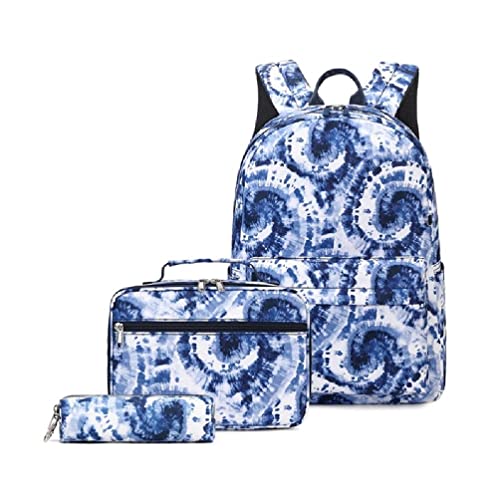 Maouira Multifunktions-Rucksack, Batik-Druck, Schul-Büchertasche, große Kapazität, Reiserucksack, Lunch-Tasche für Frauen, Studenten von Maouira
