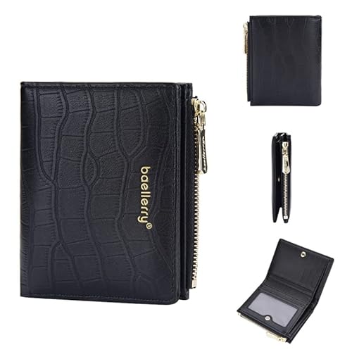 Maouira PU Kurze Geldbörsen Bifold Slim Wallet Kartenhalter Business Geschenk Kleingeld Tasche für Männer Münzbörse Geldbeutel Kartenhalter für Frauen von Maouira