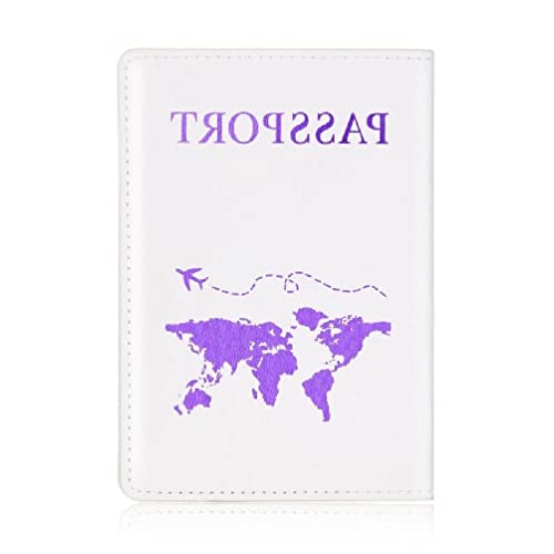 Maouira Reisepasshülle für Liebhaberpaare für Kartendokumente Heißprägung einfache Flugzeugkarte Damen Herren Reisepasshülle Brieftasche aus für Herren von Maouira