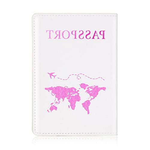 Maouira Reisepasshülle für Liebhaberpaare für Kartendokumente Heißprägung einfache Flugzeugkarte Damen Herren Reisepasshülle Brieftasche aus für Herren von Maouira