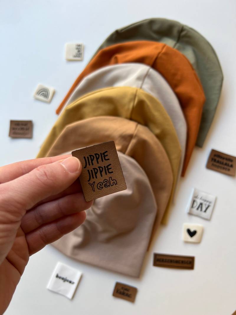 Unifarbene Übergangsmütze Mit Patch, Herbst, Frühling, Kinder Und Baby's von MapakiBerlin