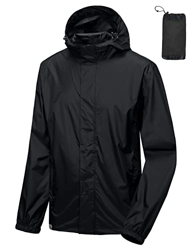 Mapamyumco Men's Lightweight Packable Waterproof Rain Jacket with Hood Schwarz XXL Mapamyumco Men's Lightweight Packable Waterproof Rain Jacket with Hood Schwarz XXL von Mapamyumco