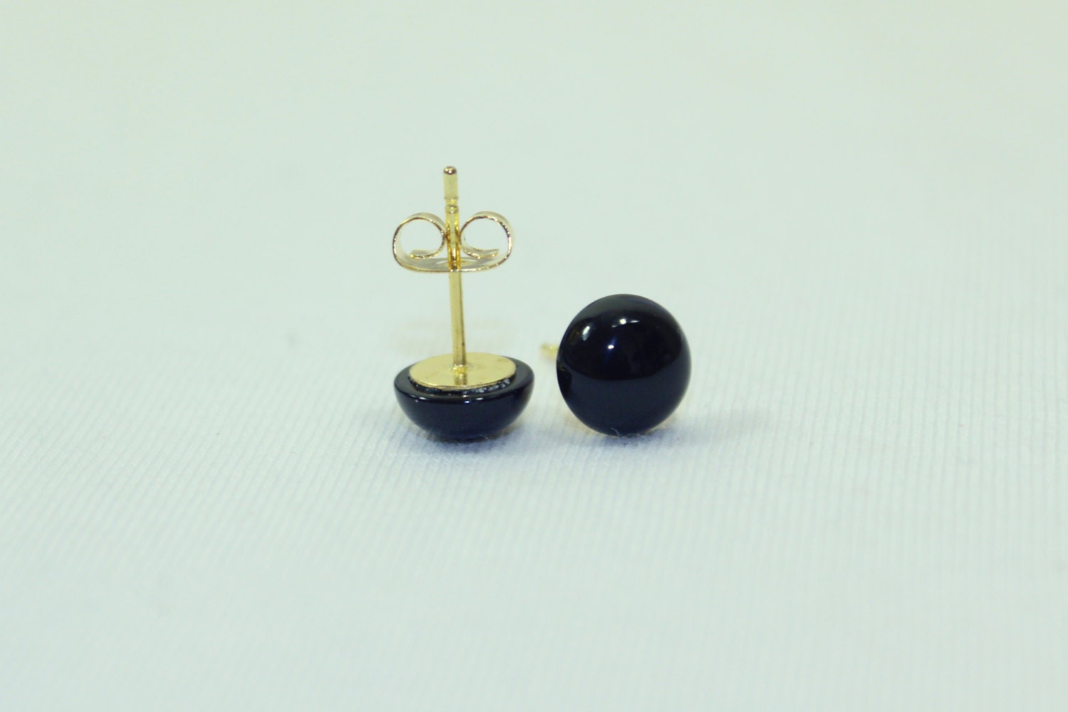 8 Mm Schwarzer Onyx Ohrstecker Schwarze Cabochon Mapenzigems 8 Mm Schwarzer Onyx Ohrstecker Schwarze Cabochon Mapenzigems von MapenziGems