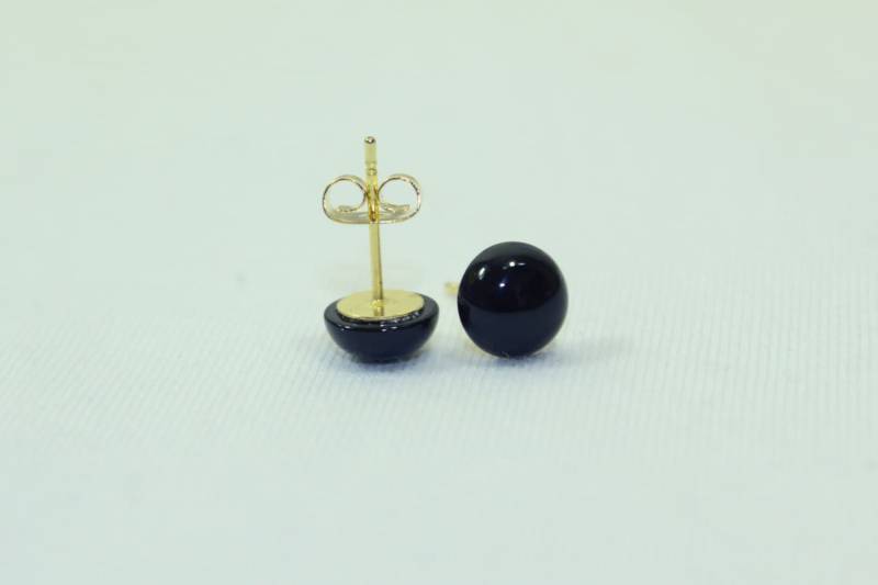 8 Mm Schwarzer Onyx Ohrstecker Schwarze Cabochon Mapenzigems 8 Mm Schwarzer Onyx Ohrstecker Schwarze Cabochon Mapenzigems von MapenziGems