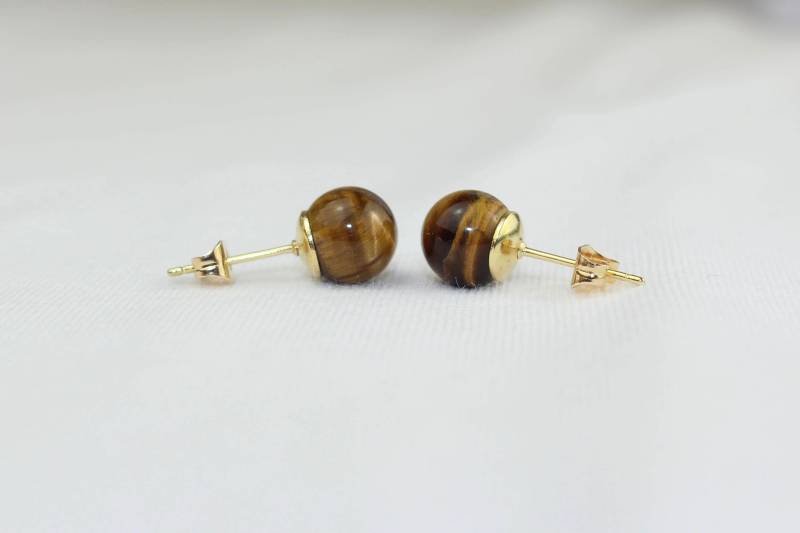 8 Mm Tigerauge Ohrstecker 8Mm Braun Ohrringe Kugel Mapenzigems 8 Mm Tigerauge Ohrstecker 8Mm Braun Ohrringe Kugel Mapenzigems von MapenziGems