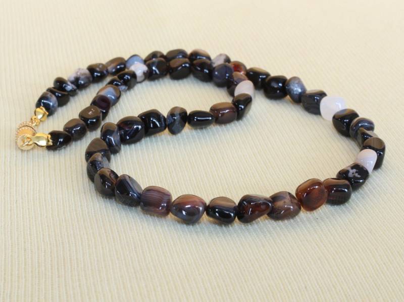 Natürliche Schwarze Achat Halskette. 7 Mm Steinchen. 16 "Grad "A' Healing Therapeutic Grade Beads. Mapenzigems Natürliche Schwarze Achat Halskette. 7 Mm Steinchen. 16 "Grad "A' Healing Therapeutic Grade Beads. Mapenzigems von MapenziGems