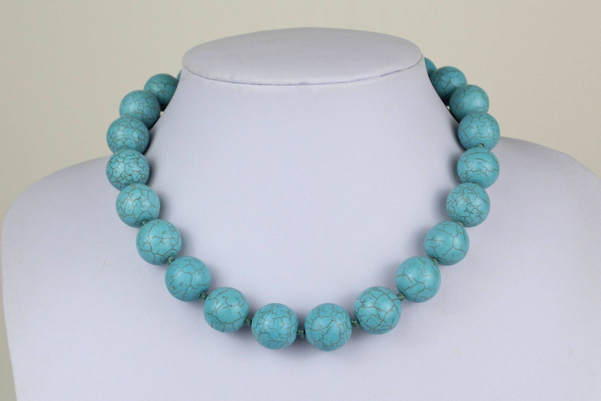 Türkis Halskette 16 Mm Handgeknüpfte 17 Zoll Große Chunky Beads Mapenzigems Türkis Halskette 16 Mm Handgeknüpfte 17 Zoll Große Chunky Beads Mapenzigems von MapenziGems