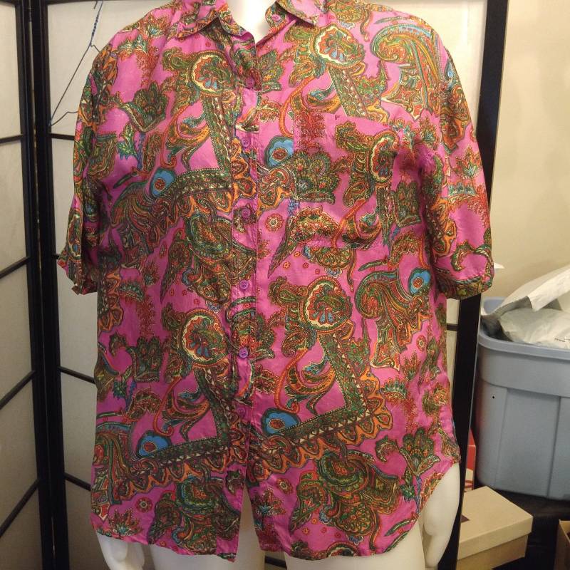 Vintage 1970Er Seidenpaisley Bluse Von Details Express Vintage 1970Er Seidenpaisley Bluse Von Details Express von MapleKeysEclectic